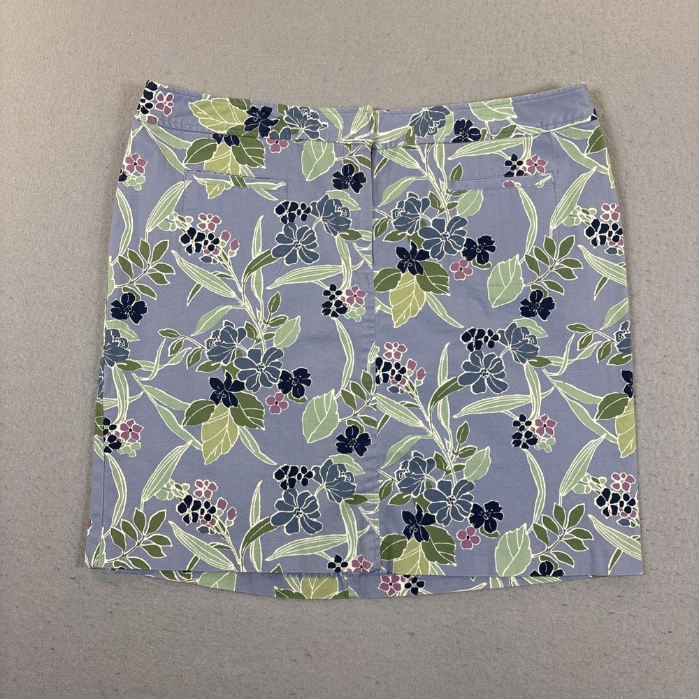 Lane Bryant Womens Size 18 Multi Color Floral Skirt Knee Length Cotton Blend